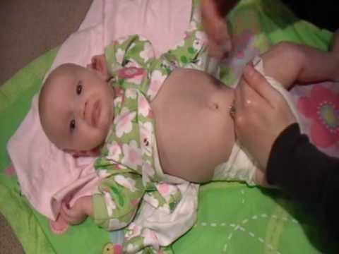Infant Massage to Relieve Gas - YouTube