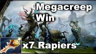 7 Rapiers Megacreeps 9hp Ancient Most Epic Comeback Dota 2