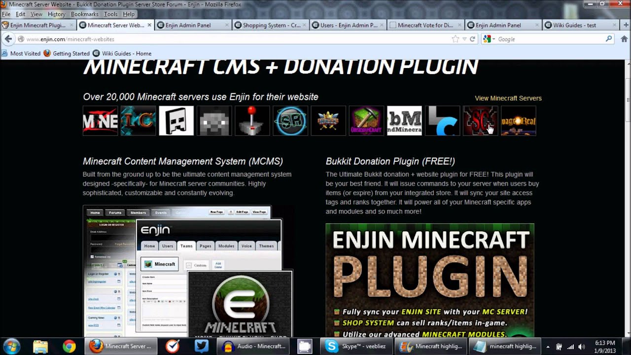 Enjin Minecraft Websites & Donation Plugin - YouTube