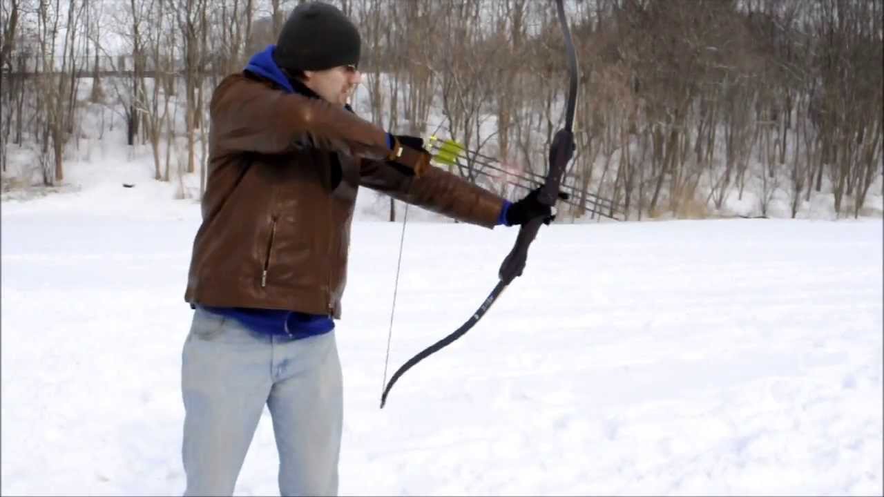 Shooting Snowman, Three Arrows at Once Toronto Archery Range YouTube
