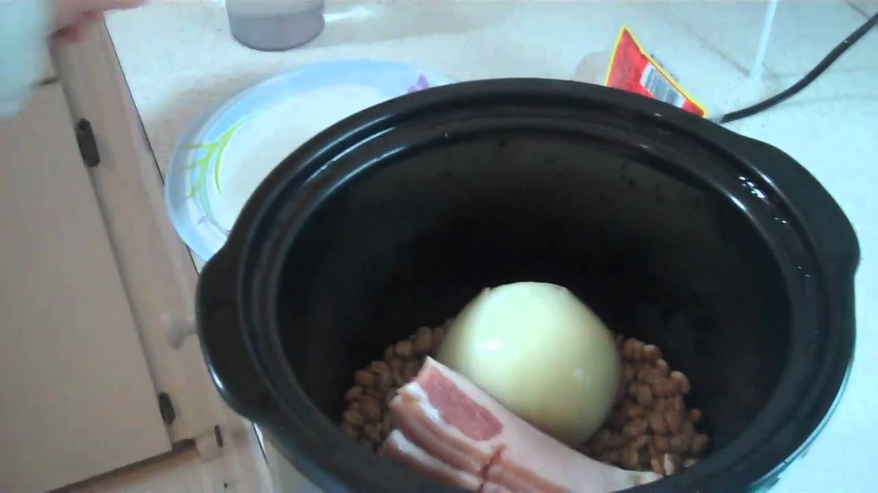 Very Easy Slow Cooker Pinto Beans with Salt Pork YouTube