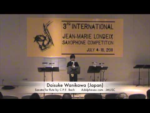 3rd JMLISC: Daisuke Wanikawa (Japan) Sonata for flute by C.P.E. Bach