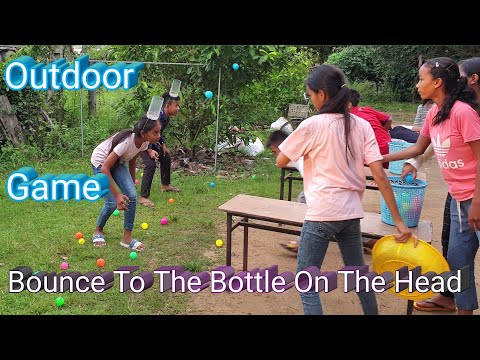 Bounce To The Bottle On The Head | Fun Outdoor Games | Fun Team Building Games