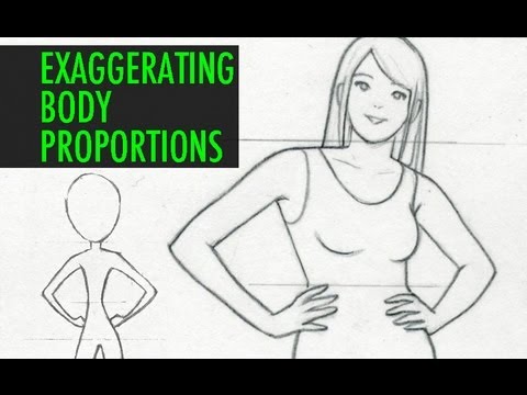 Exaggerating Body Proportions: Female, 3 Different Styles - YouTube