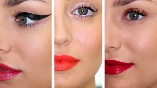 Winged Liner, Metallic Eyes & Hot Red Lips: 3 Runway looks!