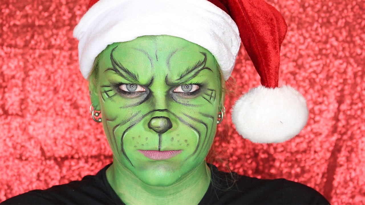 The Grinch Christmas Makeup Tutorial (Face Paint). 