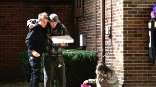 Homeless Pizza Party Prank!!