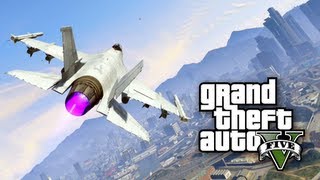 GTA V - Destruindo tudo com o Caça P-996 LAZER (sem spoilers)