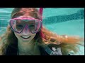 Trina Mason Scuba Dives in the pool