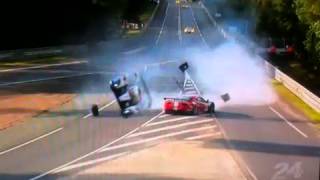 24 ore le mans 2012 incidente Toyota Ferrari