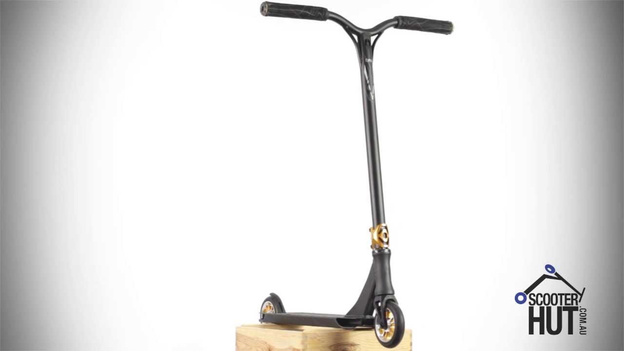 Scooter Hut - Custom Scooter - Ethic Flow v1 Black & Gold - YouTube