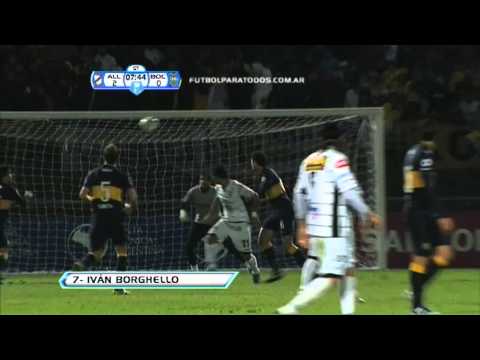 Gol de Borghello. All Boys 2 - Boca 0. Gentileza de Fútbol Para Todos.