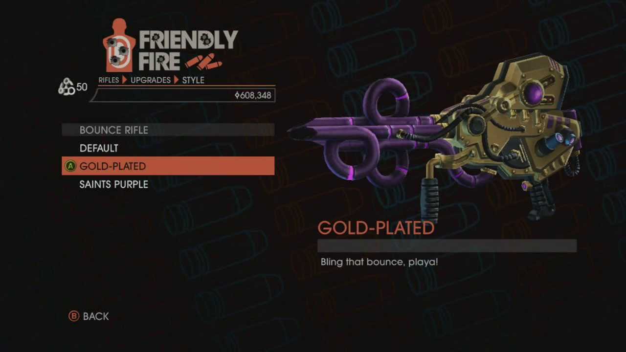 Saints Row 4 More Gold Alien Weapon Skins - YouTube