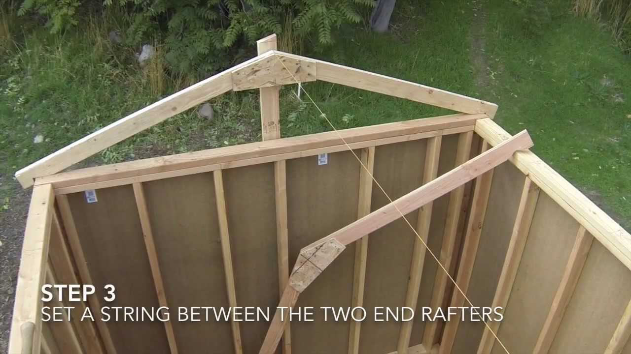How To Build A Shed - Part 7 - Shed Roof Framing - YouTube