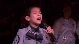 national anthem by Sebastien De La Cruz* boy with the golden voice* nba playoffs game 3* 6/11/13