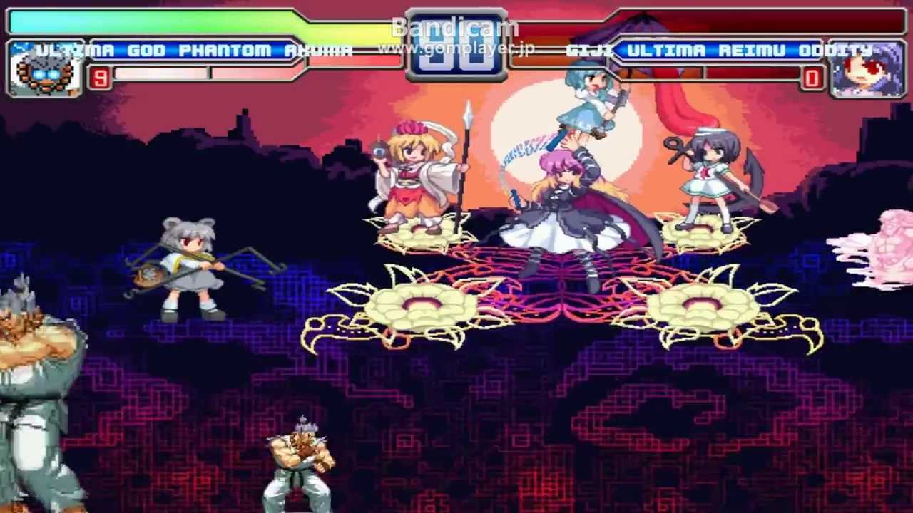 mugen Ultima god phamtom akuma 12P VS Giji ultima reimu oddity ...