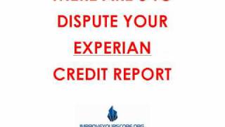 Dispute Experian Credit Report By Mail