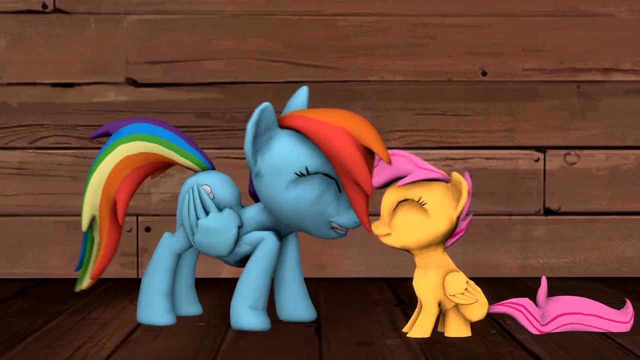 Rainbow Scootaloo Glomp [SFM] - YouTube