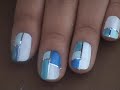 Color block nail art// Diseño de uñas collage// Striping tape nails
