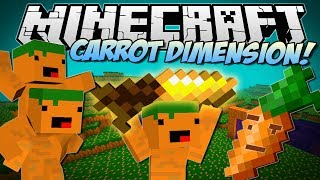 Minecraft | CARROT DIMENSION! (Carrot Bazooka, Carrot Diamond Drill & More!) | Mod Showcase