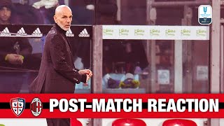 Coach Pioli and Brahim Díaz | Cagliari v AC Milan | Post-match reactions