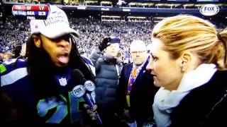 Richard Sherman post-game interview NFC Championship w/ Erin Andrews