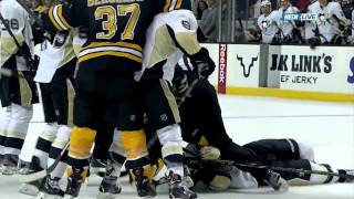 Bruins-Pens incidents, Thornton KO's Orpik, Neal-Marchand w/SlowMo 12/7/13