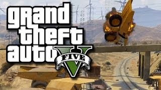 GTA 5 Online Funny Gameplay Moments! #12 (The Crew vs. The Train!!!)