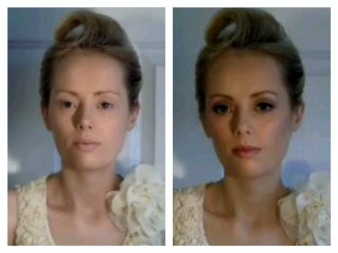 Bridal Makeup Tutorial 1 for Blue Green eyes and pale skin Video 