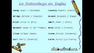 Aprende La Naturaleza En Ingles Con Elabueloeduca Youtube