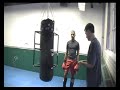 MMA fighter training on a heavy bag with the Boxing Box
