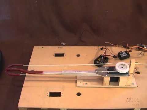 Waverley Models sail winch test using Hitec servo - YouTube