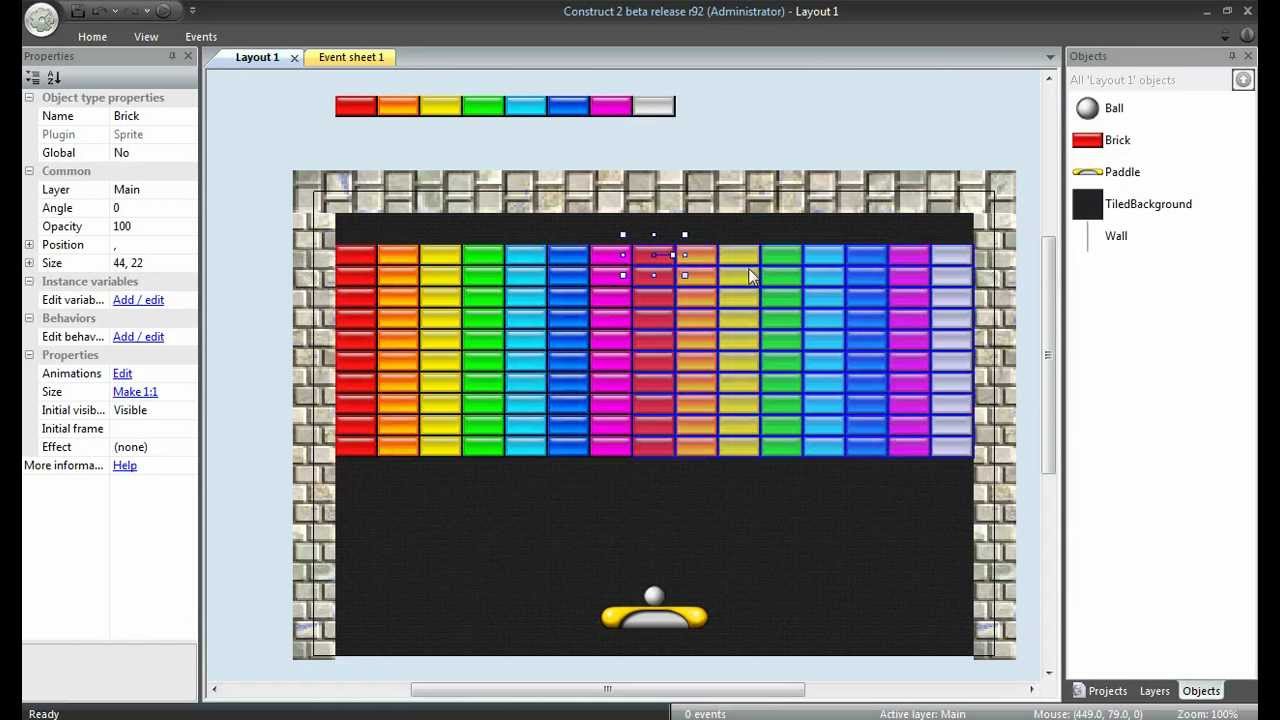 Construct 2 Tutorial Breakout Clone | construct 2 tutorial breakout clone part 1 tile map Construct 2 Tutorial Breakout Clone | construct 2 tutorial breakout clone part 1 tile map