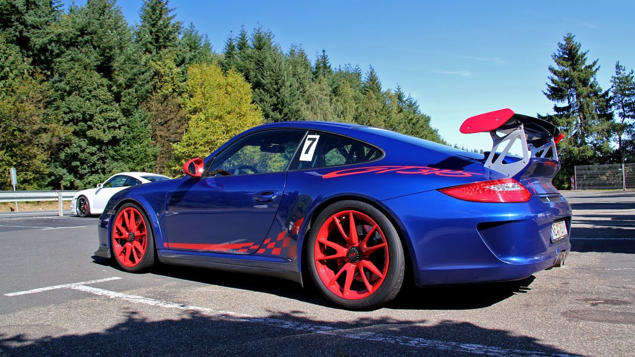 Blue/Red Porsche 997.2 GT3 RS at the Nurburgring! - YouTube