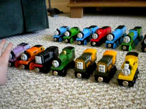 My wooden train collection (Thomas the Tank Engine) - YouTube