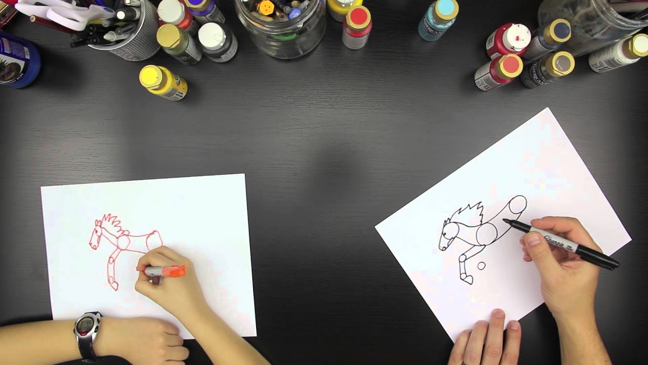 How To Draw A Horse (for kids) - YouTube