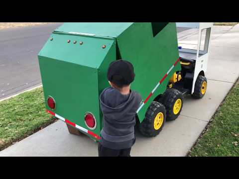Aidan “The Garbage Truck Kid” with Dump Action Garbage Truck | Fun videos for children