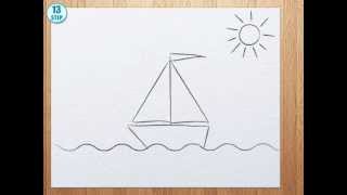 How to Draw a Sailboat Step by Step