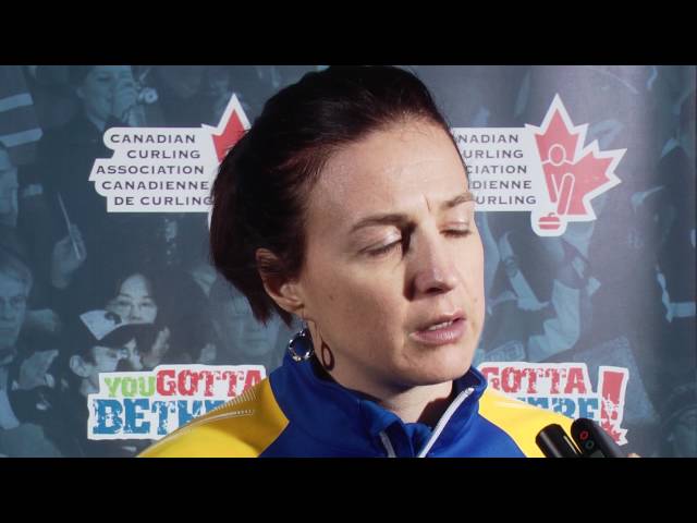 2012 Scotties Tournament of Hearts Draw 6 Media Scrum