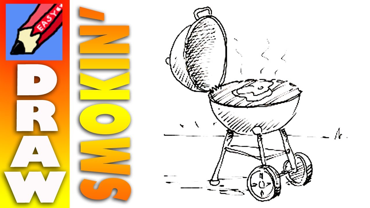 How to draw a barbecue real easy - YouTube