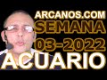 Video Horscopo Semanal ACUARIO  del 9 al 15 Enero 2022 (Semana 2022-03) (Lectura del Tarot)