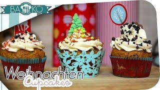 Weihnachtscupcakes - Banane mit Honig-Zimt Frosting⎮ BaKo