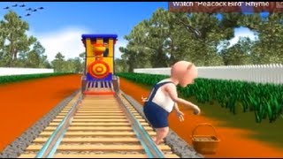 English Nursery Rhymes (Poems) - "Piggy On The Railway" - 3D Animated Song for Children with Lyrics