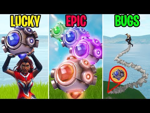 SHOCKWAVE GRENADE BLASTS NOOB OUT OF THE MAP! LUCKY vs EPIC vs BUGS - Fortnite Funny Moments