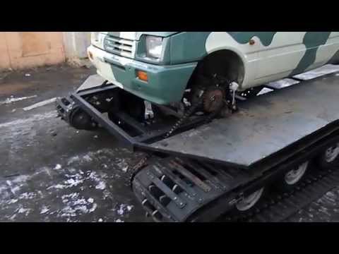 Самодельный снегоход на гусенице своими руками 105
