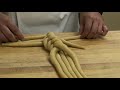 enriched dough braiding with bretzel