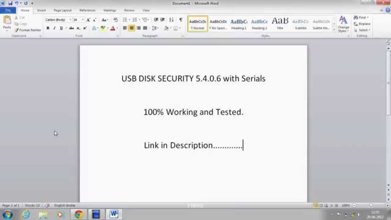 usb disk security v5.4.0.6 + working serials - YouTube