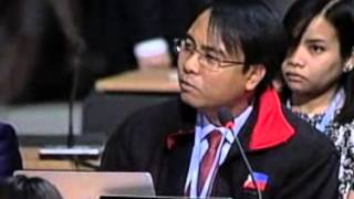 Speech of Philippines delegate on hunger strike to demand action on climate change