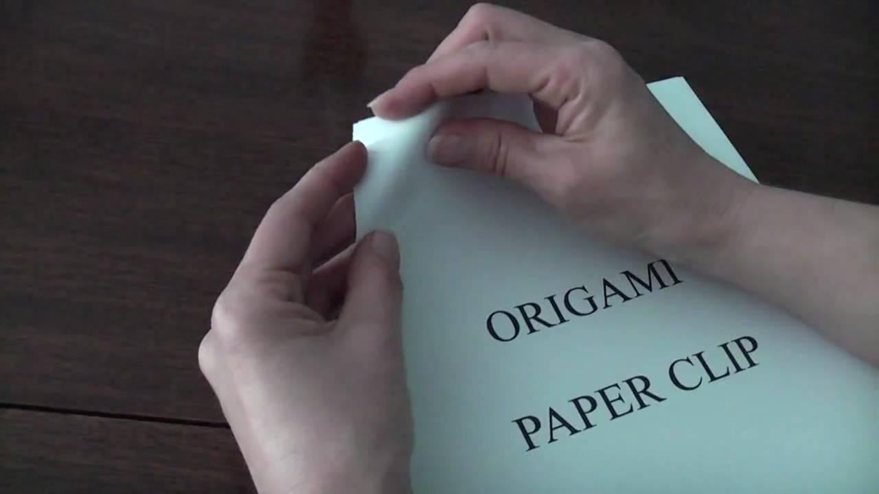 How to make an origami paper clip YouTube