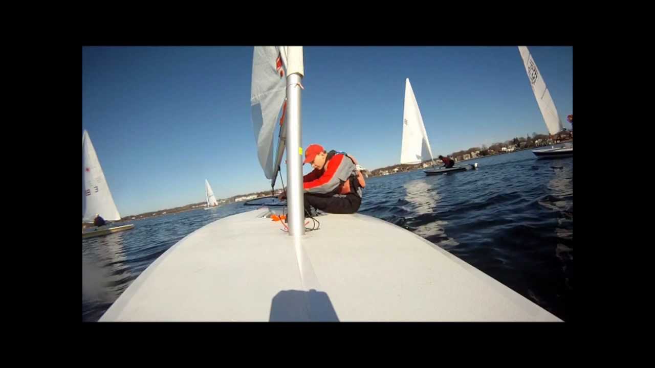 Laser Sailing In 15 Knots of wind YouTube